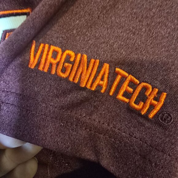 Colosseum Virginia Tech Polo Shirt XL‎ Men's Short Sleeve Maroon Logo - Picture 5 of 5